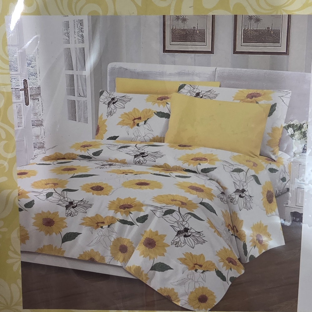 Hotel Collection Sunflower Bedding Set - Yellow and White